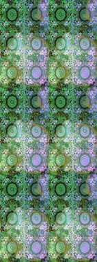 Yeşil renklerde, altın çiçekli altın desenli desen. Raster geometrik arka plan. Altın rengi, kusursuz çizim. Senin tasarımın için, duvar kağıdı..