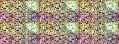 Raster Illustrasyon 'da moda olmayan çiçek deseni. Tarafsız ve bej renkli çiçekler. Renkli Yaz Temalı Kusursuz Arkaplan. Düz Çiçek Elementleri Tasarımı.