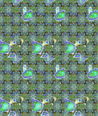 Çiçekli karalama şeklinde Raster çiçek deseni. Yeşil renkli çiçekler. Yumuşak, bahar çiçekli arka plan.