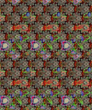 Eskiz Vintage Çiçek Deseni. Raster Kalça dokusu deseni.