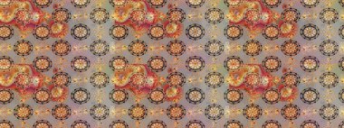 Çiçek buketleriyle klasik bir eskiz şekli. Raster illüstrasyonu. Gri renklerde.