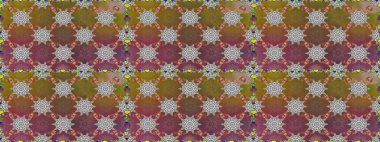 Elle boyanmış suluboya, dikişsiz çiçekler ve bitkiler. Kahverengi ve gri renkte çiçekler.