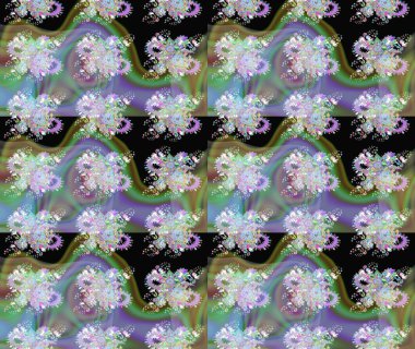 Renkli Bahar Teması eskiz kalıbı. Düz Çiçek Elementleri Tasarımı. Sevimli çiçek raster deseni. Tarafsız renklerde çiçekler.