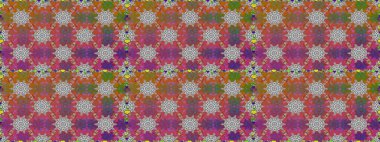 Flat Flower Elements Design. Seamless Floral Pattern in Raster illustration. Flowers on gray and brown colors. Colour Summer Theme seamless pattern Background.