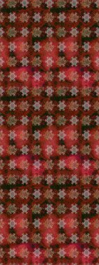 Raster illüstrasyonu. Anti-stres için soyut örnek sayfası. Kahverengi ve kırmızı renklerde.