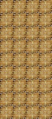 Kahverengi, bej ve sarı renklerde altın element. Süslü raster dekorasyonu. Kahverengi, bej ve sarı üzerine altın işlemeli klasik barok çiçekli desenler. Lüks, kraliyet ve Viktorya dönemi konsepti.