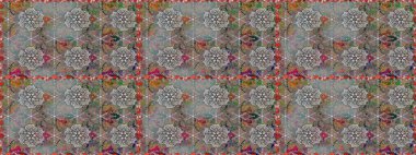 Çiçek desenli raster, gri çizgi grafik desenli soyut raster arkaplan. Modern stil dokusu.