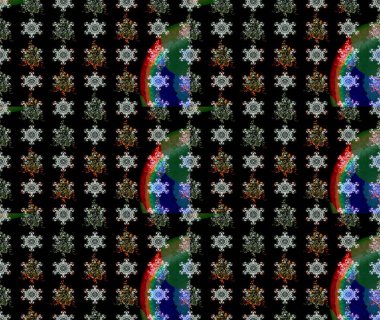 Çiçek deseni. Şatafatlı bahar bahçesi dokusu. Raster illüstrasyonu. Çiçek çizimi arkaplanı.