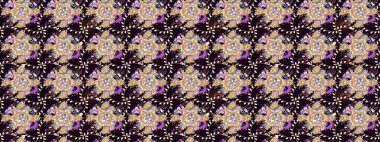 Çiçek desenli çizim. Raster illüstrasyonu. Siyah renkli çiçekler. Renkli Bahar Teması eskiz kalıbı. Düz Çiçek Elementleri Tasarımı. Asya tekstil tarzında.