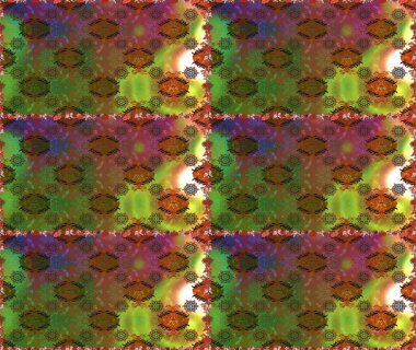 Çiçekli, suluboya desenli kusursuz çiçek deseni. Kahverengi ve yeşil renkte çiçekler. Renkli Bahar Temalı, pürüzsüz bir arka plan. Düz Çiçek Elementleri Tasarım Raster illüstrasyonu.