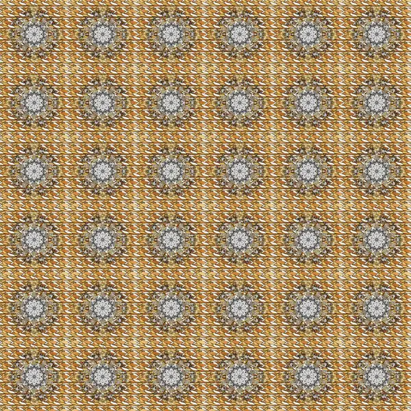 Kusursuz altın desenli bukleler. Kahverengi ve beyaz renklerde kusursuz desen. Raster altın pürüzsüz desen. Doğu tarzında altın elementler arabesk.