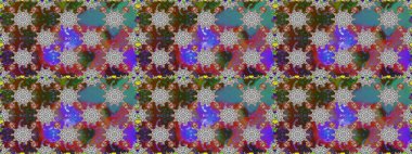 Suluboya, elle çizilmiş. Kusursuz bir arka plan modeli. Raster - stok. Vadinin çiçekleri gri ve kahverengi renklerde.