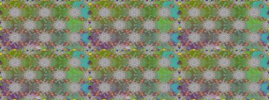 Düz Çiçek Elementleri Tasarımı. Yeşil ve gri renkli çiçekler. Çiçeksiz desenli arka plan, yaz çiçekleri. Renkli Bahar Teması Kusursuz Arkaplan.