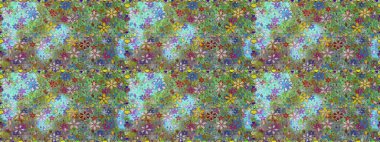 -yeşil ve mavi çiçekler. Çiçek kompozisyonu. Çiçek arkaplan. Doğa. Çiçek kolajı. Küçük çiçekte güzel bir desen var. Raster deseni.