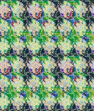 Düz Çiçek Elementleri Tasarımı. Chichi 'nin kumaş kalıbını çiz. Raster illüstrasyonu. Çiçek deseni. Renkli Bahar Teması çizim şablonu.