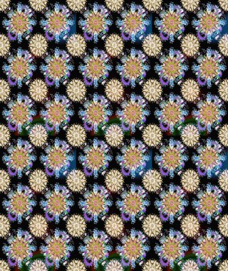 Varicoloblack ve nötr raster pürüzsüz çizim. Küçük çiçekteki sevimli çiçek deseni. Birçok siyah ve nötr soyut çiçekli tropikal desenler.