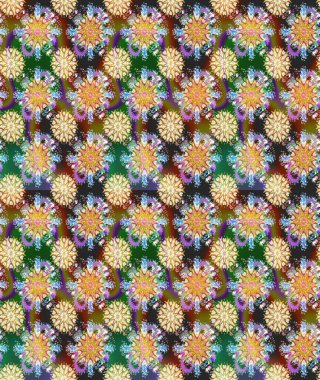 Kahverengi ve nötr renklerde çiçekler. Nazik, narin çiçek arkaplanı. Raster çiçek desenli ve çiçekli..