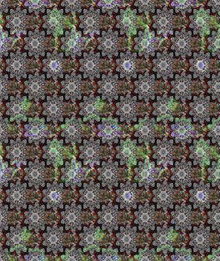 Tony 'nin kumaş kalıbını çiz. Küçük çiçekteki sevimli çiçek deseni. Raster illüstrasyonu. Modaya uygun kumaş deseni.