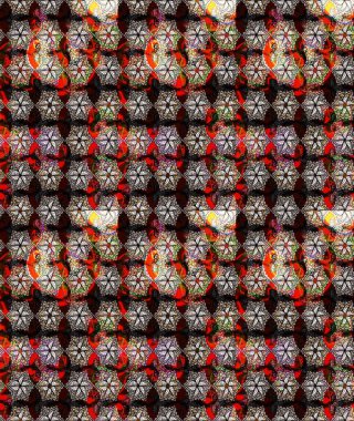 Raster illüstrasyonu. Çiçekli karalama şeklinde Raster çiçek deseni. Nazikçe, yaz çiçekleri siyah renklerde.