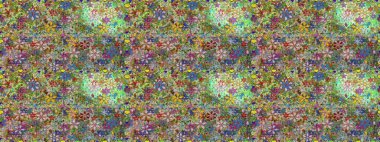 Kusursuz çiçek deseni. Raster illüstrasyonu. Güzel kumaş deseni. Düz Çiçek Elementleri Tasarımı. Asya tekstil tarzında. Renkli Bahar Teması Kusursuz Arkaplan.