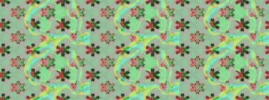 Şirin çiçek elementleri. Tarafsız renklerde çiçekler. Robot resim. Raster illüstrasyonu.