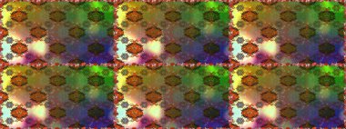 Kahverengi üzerine kahverengi. Retro tekstil tasarım koleksiyonu. El çizimi çiçek unsurları olan soyut, dikişsiz raster deseni. 1950-1960 motifleri. Çiçekli ipek eşarp..