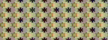 Düz Çiçek Elementleri Tasarımı. Güzel kumaş deseni. Raster Illustrasyon 'daki Çiçek Deseni' nin son moda çizimi. Renkli Yaz Teması çizim şablonu.