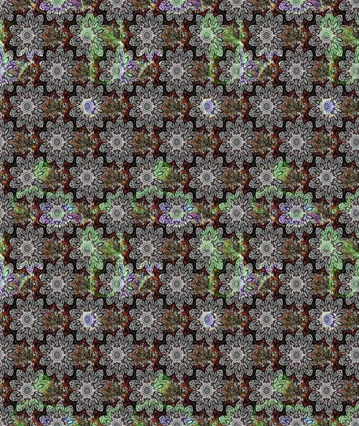 Tony 'nin kumaş kalıbını çiz. Küçük çiçekteki sevimli çiçek deseni. Raster illüstrasyonu. Modaya uygun kumaş deseni.