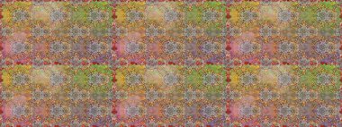 Düz Çiçek Elementleri Tasarımı. Renkli Bahar Temalı Kusursuz Arkaplan. Çiçeksiz desenli arka plan, yaz çiçekleri. Kahverengi renkte çiçekler.