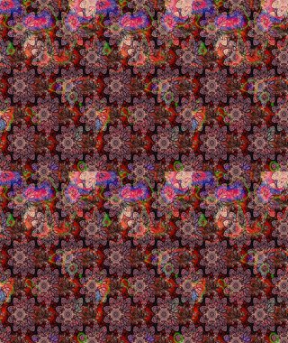 Küçük çiçekli şirin bir desen. Çiçek ve yapraklı çiçek deseni. Raster illüstrasyonu.