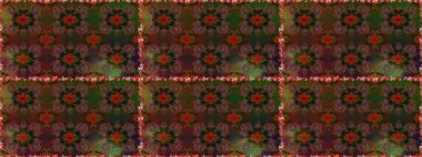 Rasterleştirme Trendy kumaş deseni. Şirin çiçekler. Kesintisiz çizgi deseni.