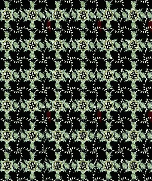 Raster illüstrasyonu. Kusursuz. Şirin çiçek elementleri. Siyah ve nötr renkte çiçekler.