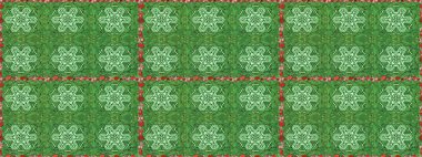 Vadinin çiçekleri yeşil ve nötr renklerde. Raster dikişsiz çiçek deseni.