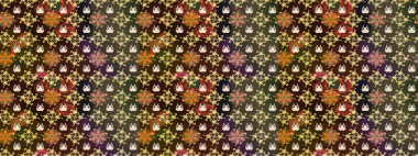 Raster güzel bir çiçek deseni çizmiş. Bahar mevsimi. Tatil havası. Nazik romantik baskı. Kahverengi renkte çiçekler.