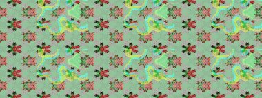 Raster güzel kumaş deseni çiziyor. Renkli Bahar Teması eskiz kalıbı. Düz Çiçek Elementleri Tasarımı. Çiçek deseni.
