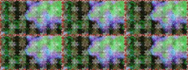 Yeşil ve gri çiçekli kusursuz desen, suluboya çiçek deseni, sevimli çiçek, duvar kağıdı, kart ya da kumaş için fayanslı. Raster - stok.