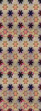 Çocuk stili. Renkli Bahar Teması eskiz kalıbı. Çiçekli eskiz arkaplanı. Düz Çiçek Elementleri Tasarımı.