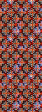 Raster illüstrasyonundaki çiçek desenli çizim. Gri renkli çiçekler.