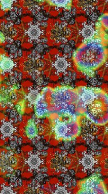 Şekil verilmiş çiçeklerle eskiz deseni. Çiçek deseni duvar kağıdı, desen dolguları ve web sayfası arka planı için kullanılabilir. Süslü zentangle çizim dokusu, soyut çiçeklerle süslenmiş..