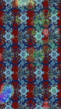 Karalama çiçeği. Düz Çiçek Elementleri Tasarımı. Renkli Bahar Teması eskiz kalıbı. Zentangle soyut çiçekleri. Raster illüstrasyonu. Şirin kumaş deseni.