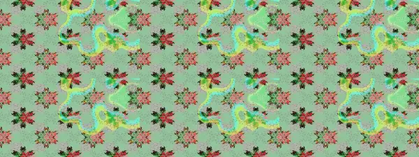 Raster güzel kumaş deseni çiziyor. Renkli Bahar Teması eskiz kalıbı. Düz Çiçek Elementleri Tasarımı. Çiçek deseni.