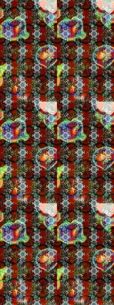 Raster hisseleri. Kahverengi ve kırmızıda çiçekler. Eskiz arkaplan modeli. Suluboya, elle çizilmiş.