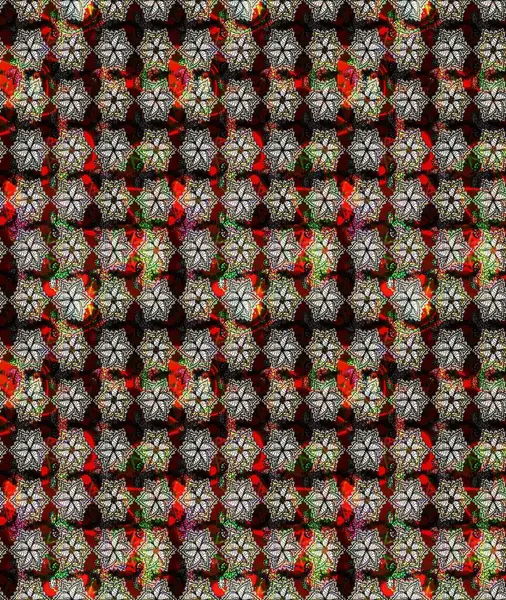 Siyah renklere karalamalar çizilmiş çiçek deseni. Raster illüstrasyonu.