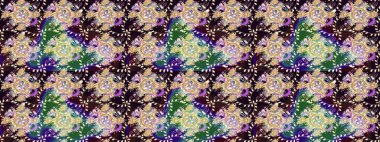 Raster illüstrasyonu. Çiçekli güzel suluboya desen. Bej renklerde.