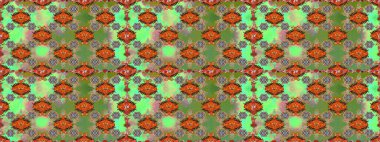 Çiçekli güzel suluboya desen. Yeşil ve kahverengi renklerde. Raster illüstrasyonu.