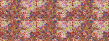 Düz Çiçek Elementleri Tasarımı. Renkli Bahar Temalı Kusursuz Arkaplan. Pembe ve nötr renklerde çiçekler. Güzel çiçek deseni..