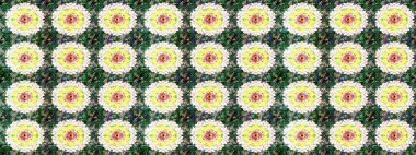 Renkli Bahar Teması eskiz kalıbı. Raster illüstrasyonu. Yeşil renkte zarif çiçek buketi suluboya. Düz Çiçek Elementleri Tasarımı.