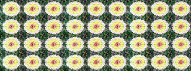 Renkli Bahar Teması eskiz kalıbı. Raster illüstrasyonu. Yeşil renkte zarif çiçek buketi suluboya. Düz Çiçek Elementleri Tasarımı.