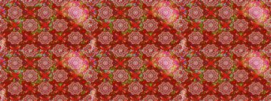 Etnik Mandala süsü. Kızılderili desenli desenli desenli şal deseni. Raster Henna dövme stili. Tekstil, tebrik kartı, boyama kitabı, telefon kılıfı baskısı için kullanılabilir.