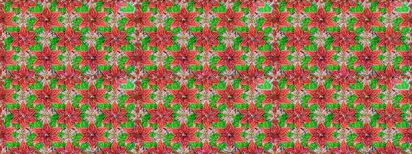 Raster illüstrasyonunda kusursuz çiçek deseni. Yeşil ve pembe renkte çiçekler.